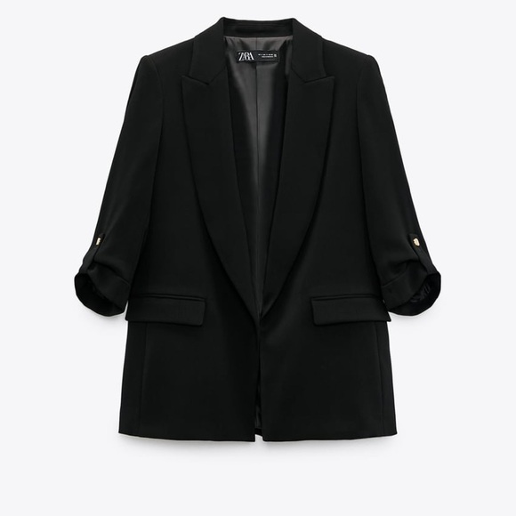 Blazer with roll up sleeves - Picture 1 of 12